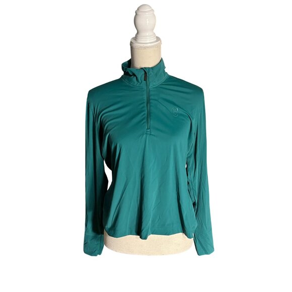 PS of Sweden Toska Long Sleeve Half Zip Baselayer equestrian L large jade green - Picture 3 of 10